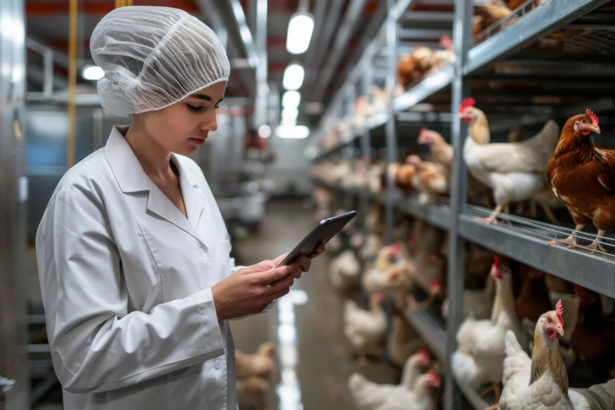 Veterinarian using OutbreakGuard to manage animal health records